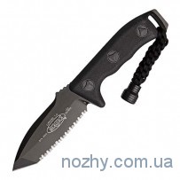 Нож Microtech Currahee T/E Black Partial Serrated